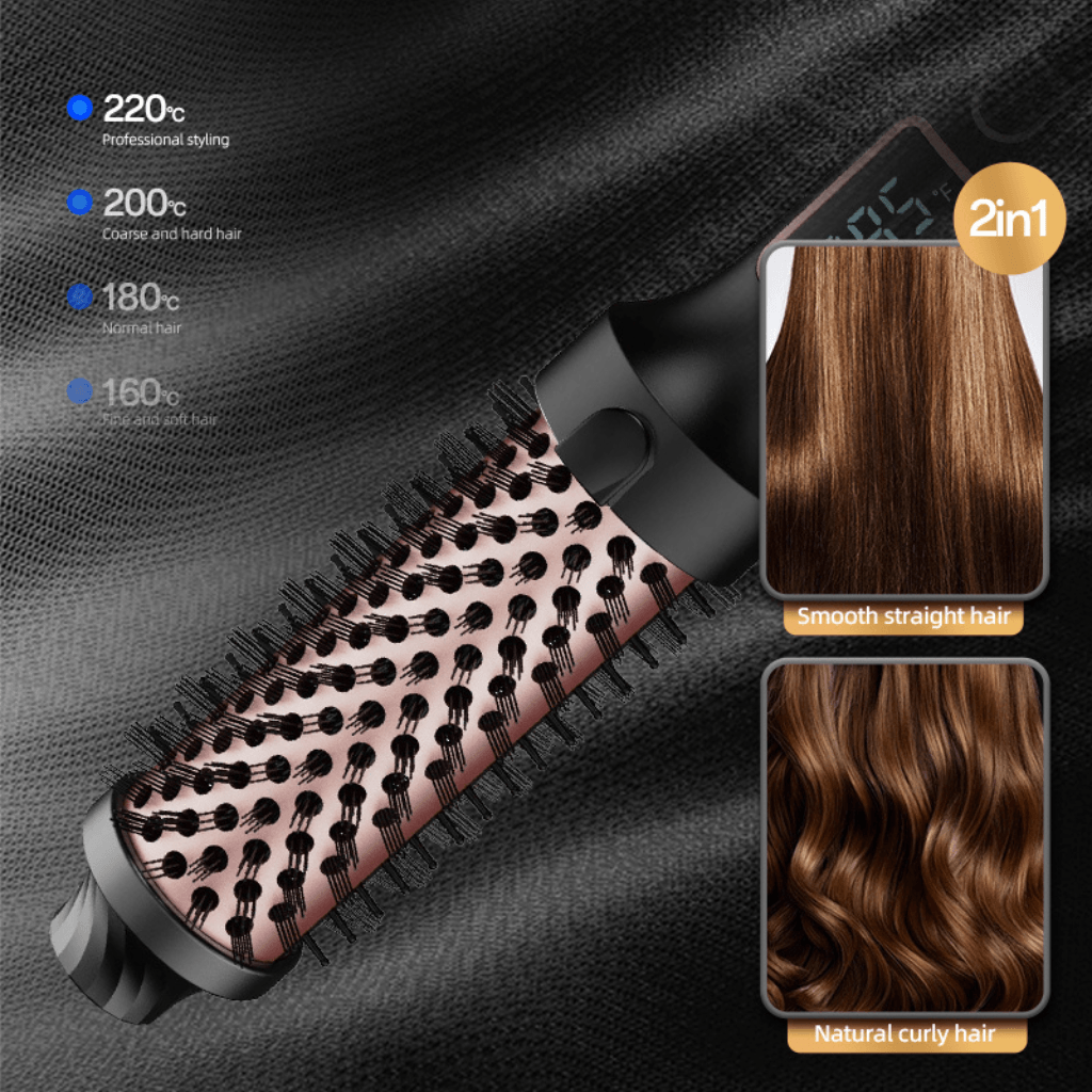 Perie Cu Aer Cald HALEY HY-4021,  60W, 38 mm, 390°F, Display Digital, Încălzire Rapidă