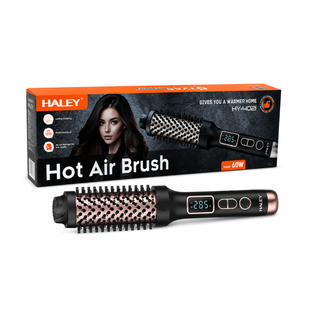 Perie Cu Aer Cald HALEY HY-4021,  60W, 38 mm, 390°F, Display Digital, Încălzire Rapidă
