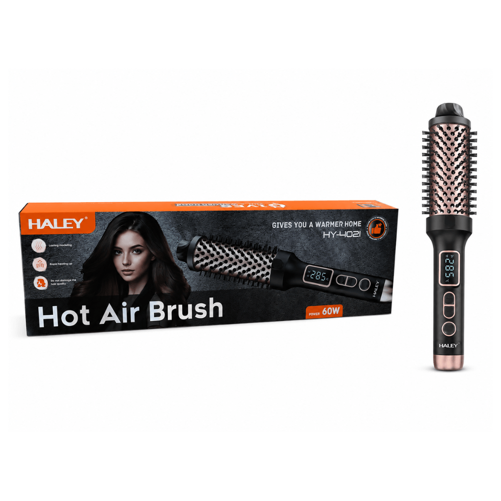 Perie Cu Aer Cald HALEY HY-4021,  60W, 38 mm, 390°F, Display Digital, Încălzire Rapidă