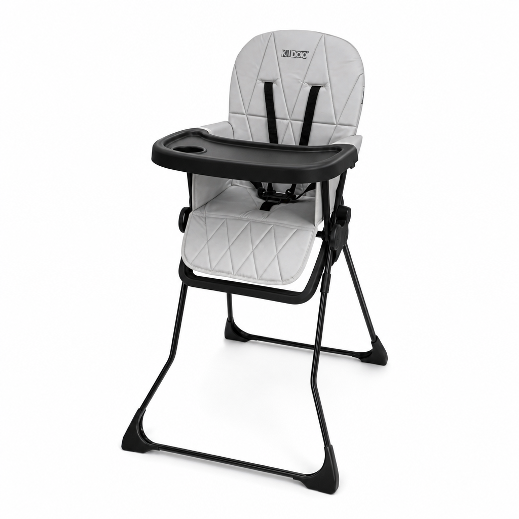 Scaun de masă pliabil pentru bebeluși și copii KIDOO HCY021 – Compact, Metalic, 6–36 luni