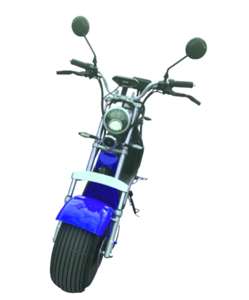 Scuter Electric AT PERFORMANCE Albastru, pentru 2 persoane, Autonomie 40 Km, Viteza maxima 45 km/h, Timp incarcare 5h, Baterie detasabila 20 Ah, Suspensie Fata-Spate, Putere motor 1500W