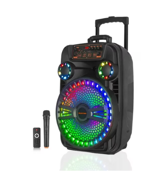 Boxa portabila bluetooth kolov F-1508A, USB, Radio FM, microfon, joc de lumin RGB