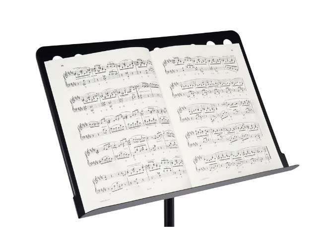 Stativ pentru Partitura, Inaltime Reglabila, Picioruse Antiderapante, Confectionat din Metal, Usor de Instalat si Depozitat, Negru