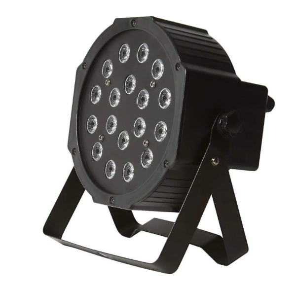 Proiector de lumini PAR 18 LED, RGB, Negru, Disco / Club / Exterior / Arhitecturale, AT PERFORMANCE