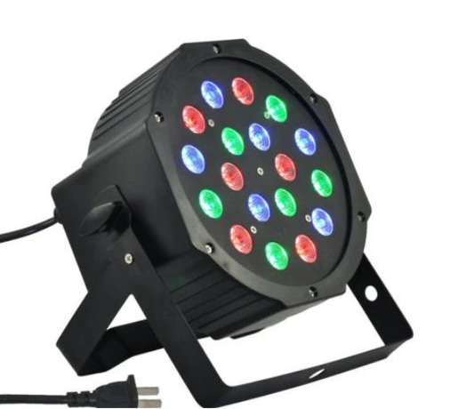 Proiector lumini Par Led 18x1W Slim, Evenimente, Nunti, Dmx in-out, Microfon, Cooler, Club, Disco, Petrecere