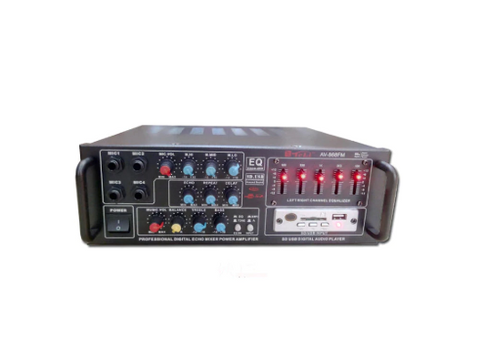 Amplificator audio Boxe, 2x40W AV868FM, cu MP3-player si radio FM incorporat
