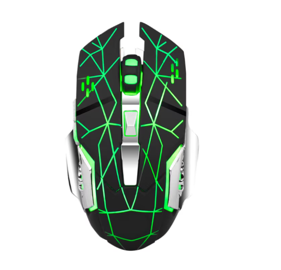 Mouse Gaming Weibo, Iluminare De Fundal RGB At Performance, Optic 7 D, Conexiune USB, 7 Butoane, comenzi de reglare DPI, Verde