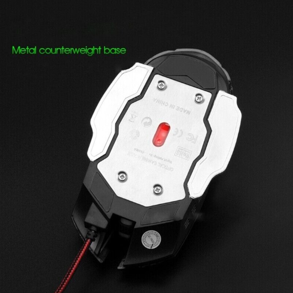 Mouse Gaming Weibo, Iluminare De Fundal RGB At Performance, Optic 7 D, Conexiune USB, 7 Butoane, comenzi de reglare DPI, Verde
