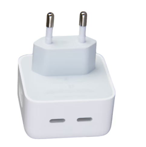 Adaptor de priza 220V, 35W, cu 2 Porturi USB tip-C, Alb