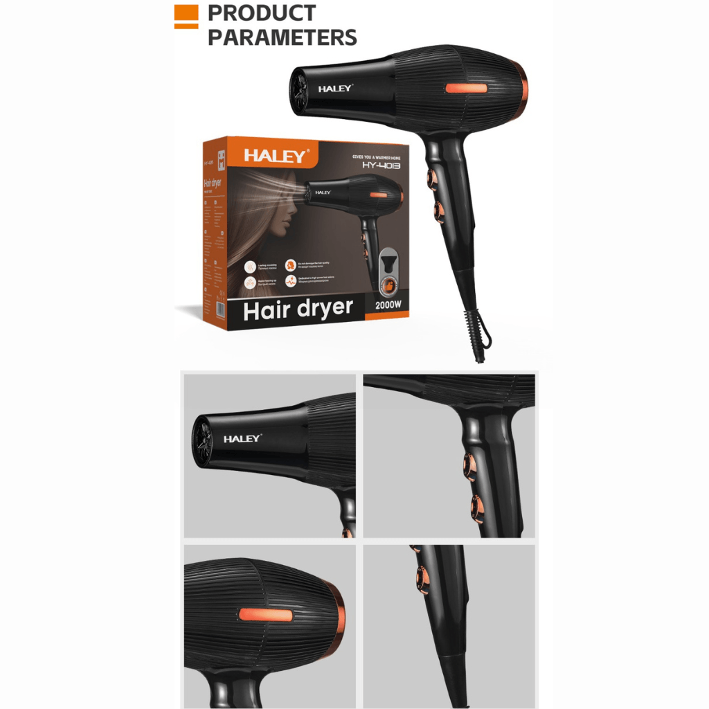 Uscător De Păr Profesional HALEY HY-4015, 2000W, Control Inteligent Al Temperaturii