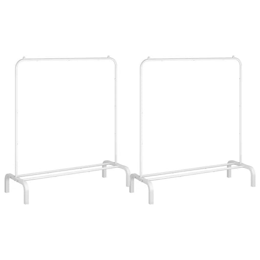 Pachet Promoțional 2x Suport Mobil, pentru Haine, AT PERFORMANECE ®, Umerase si Incaltaminte, Inaltime Reglabila, 155X110X40 Cm, Alb