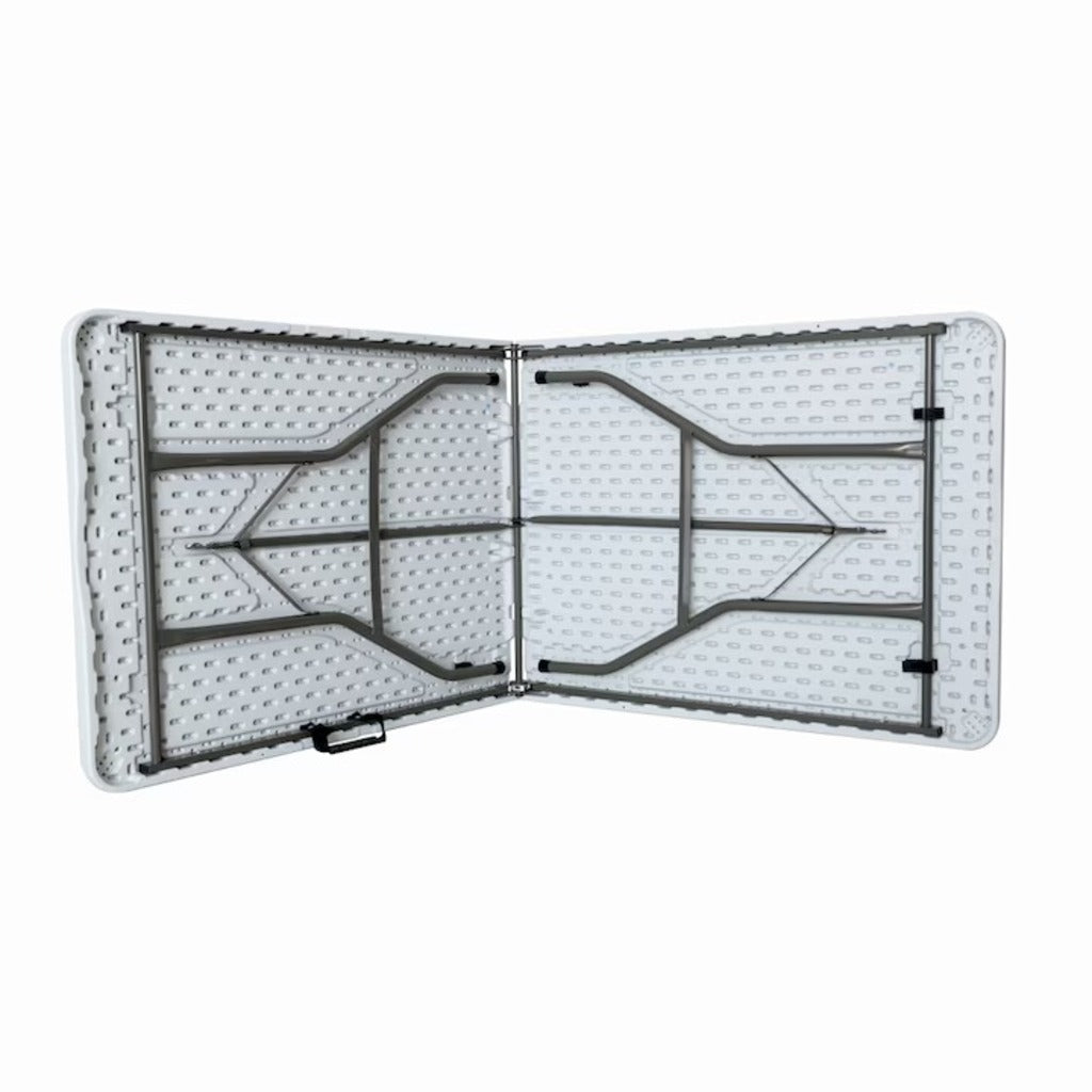 Masa plianta dreptunghiulara politilena, AT PERFORMANCE®, sigurante speciale, cadru din otel, maner transport, sustine 100 kg, 180 x 72 x 70 cm