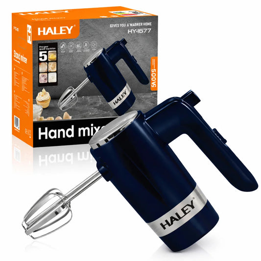 Mixer de mână HALEY HY-1677, 500W, 5 viteze, cu palete și cârlige pentru aluat