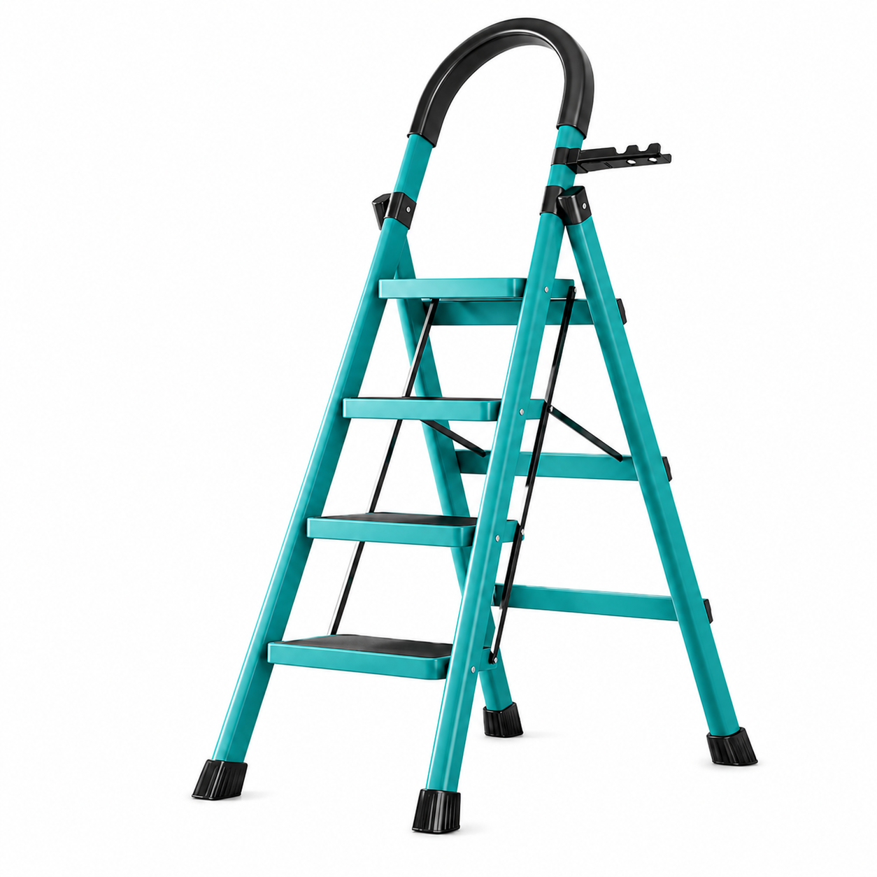 Scara Pliabila cu 4 Trepte Scara Pliabila cu 4 Trepte Late, At Performance, Metalica, Maxim 150 Kg, Picioare AntialunecareLate, At Performance, Metalica, Maxim 150 Kg, Picioare Antialunecare