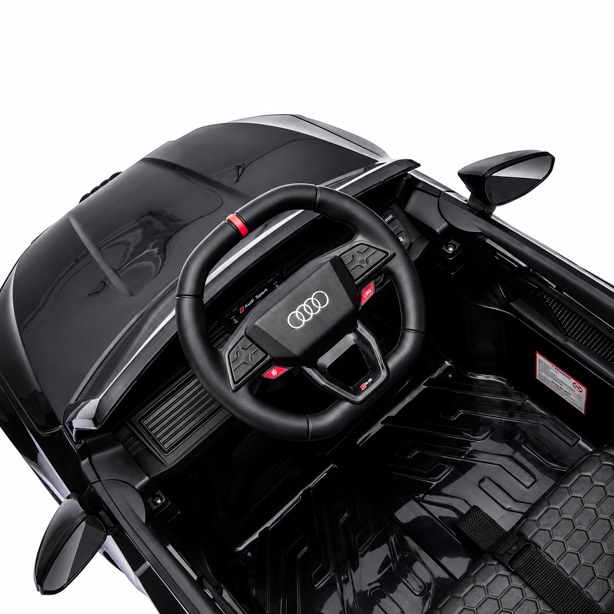 Mașinuță Electrică Pentru Copii KIDOO Audi RS 3 Sportback 2025, Licență Oficială Audi, 12V 4.5Ah, Telecomandă 2.4G, 3 Viteze, Bluetooth, USB, Lumini LED, Alb