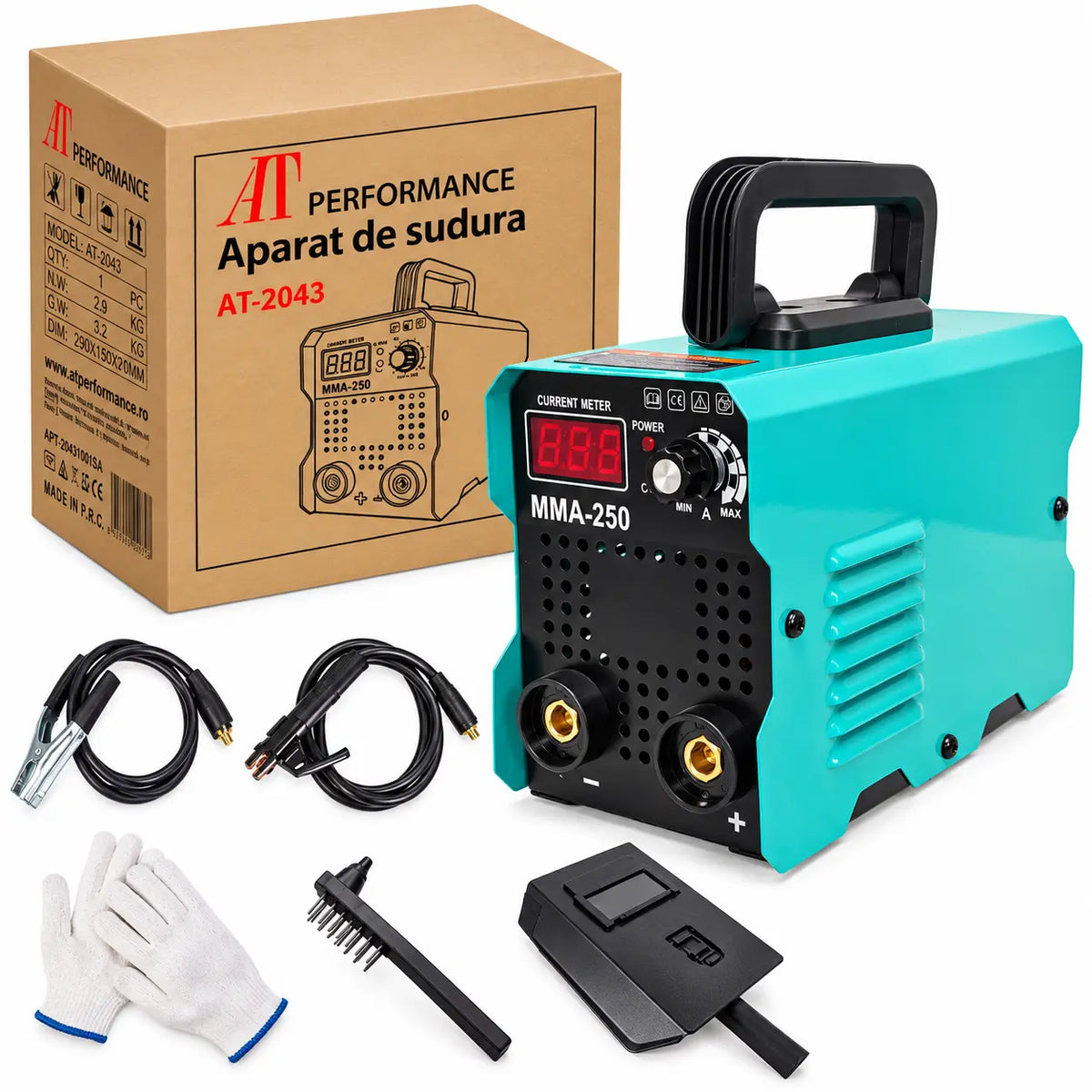 Aparat de sudură invertor AT Performance AT-2043 MMA-250, 250A, Display digital, 230V