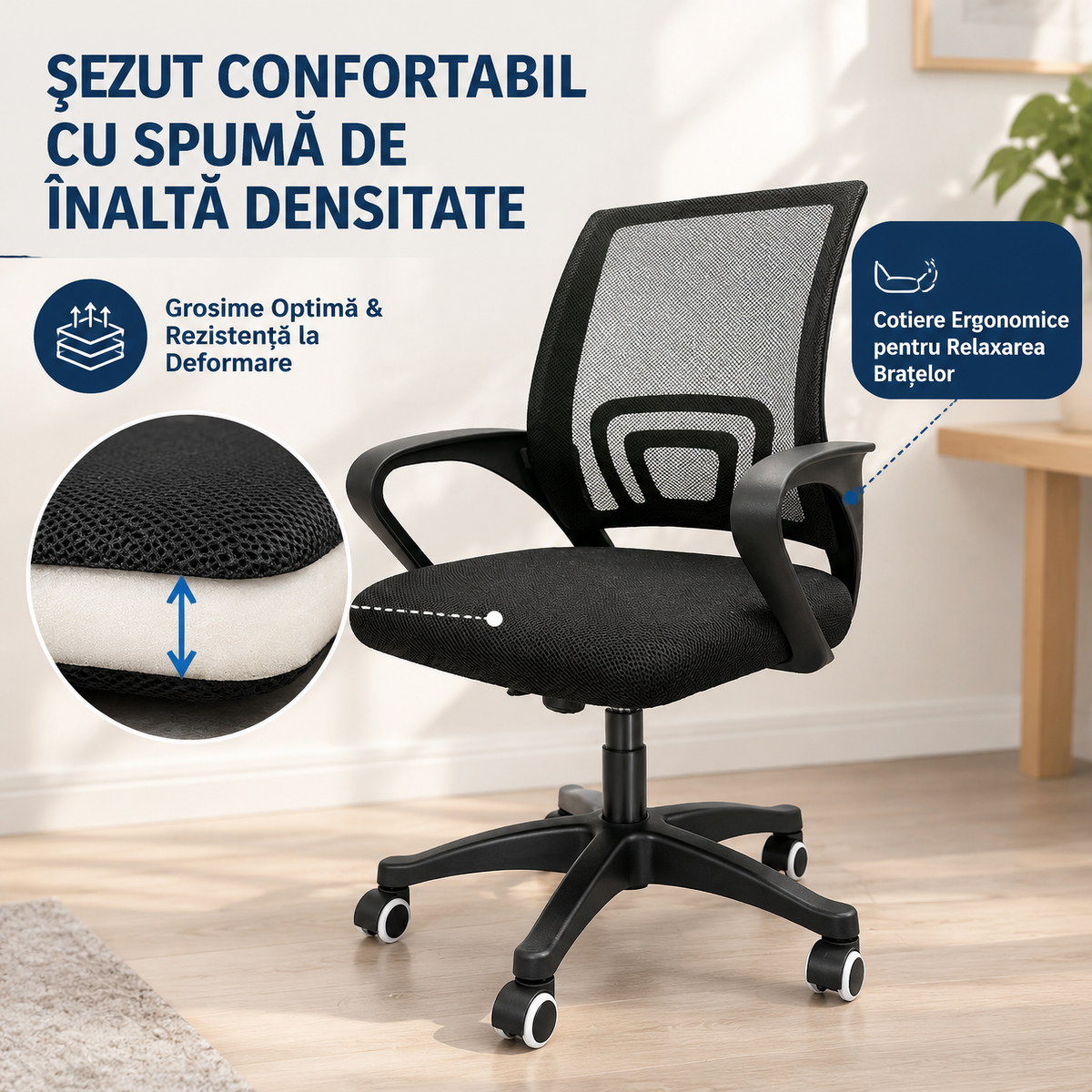 AT-2050 – prezentare șezut și brațe