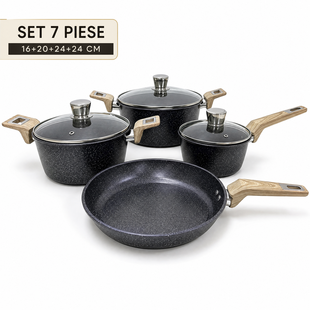 AT-403 – set complet cu capace și tigaie