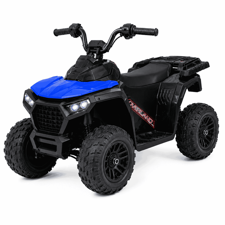 ATV Electric KIDOO pentru Copii 6V, Motor 380, Faruri LED, Pornire cu Buton, Design Off-Road, Albastru