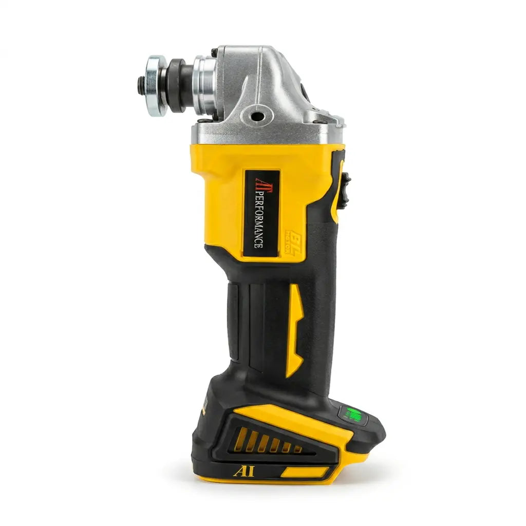 Polizor Flex Unghiular Fără Fir AT Performance 48V – Kit Complet cu 2 Acumulatori 5.0Ah, incarcator, 2 Discuri 125mm si Valiza transport