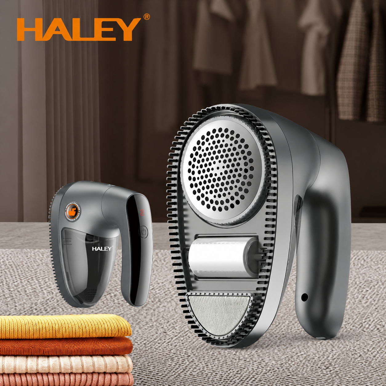 Aparat Electric 2 În 1 Pentru Îndepărtarea Scamelor Haley HY-127, 5W, Acumulator 1200mAh, 6 Lame, Mâner Rotativ 180°, Afișaj LED, Reîncărcabil USB