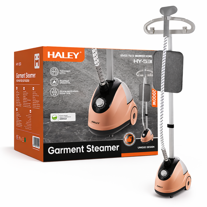 Aparat de Călcat Vertical cu Abur HALEY HY-531, 2000W, Rezervor 2L, Sistem Telescopic