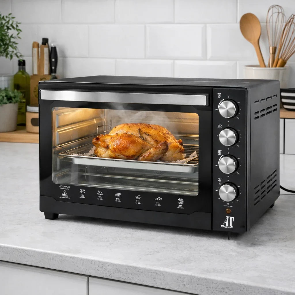 Cuptor Electric AT Performance AT-060L, 60L, 3000W, Timer 60 min, Negru