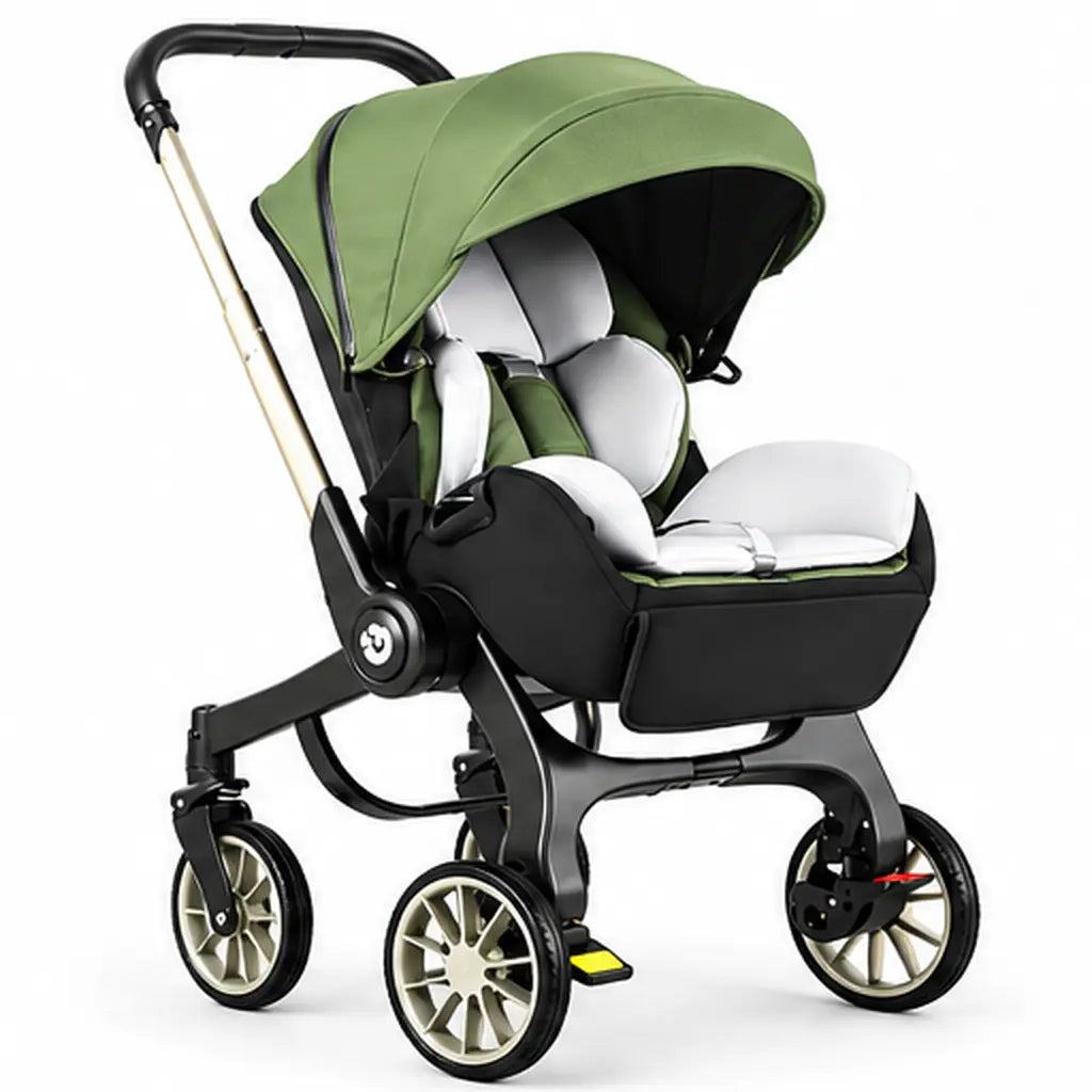 Cărucior 4 în 1 pentru Bebeluși Stroller Plus 2053 – Sistem Multifuncțional, 0-3 Ani