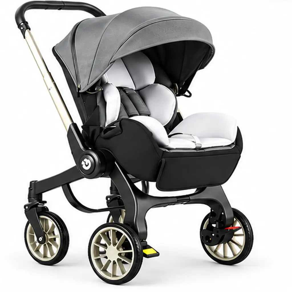 Cărucior 4 în 1 pentru Bebeluși Stroller Plus 2053 – Sistem Multifuncțional, 0-3 Ani