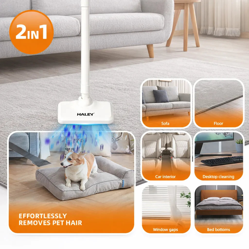 Aspirator Vertical HALEY HY-1934 2-în-1, 120W, Filtru HEPA, Ușor și Compact