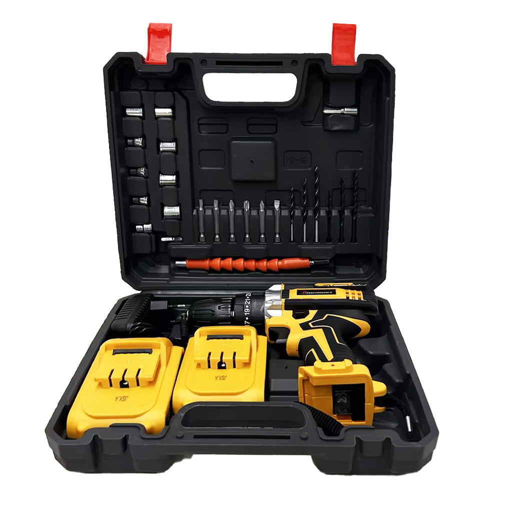 Mașină de Găurit și Înșurubat cu Acumulator 48V, 2 Baterii Li-Ion, Set Accesorii Complet, Valiză Transport