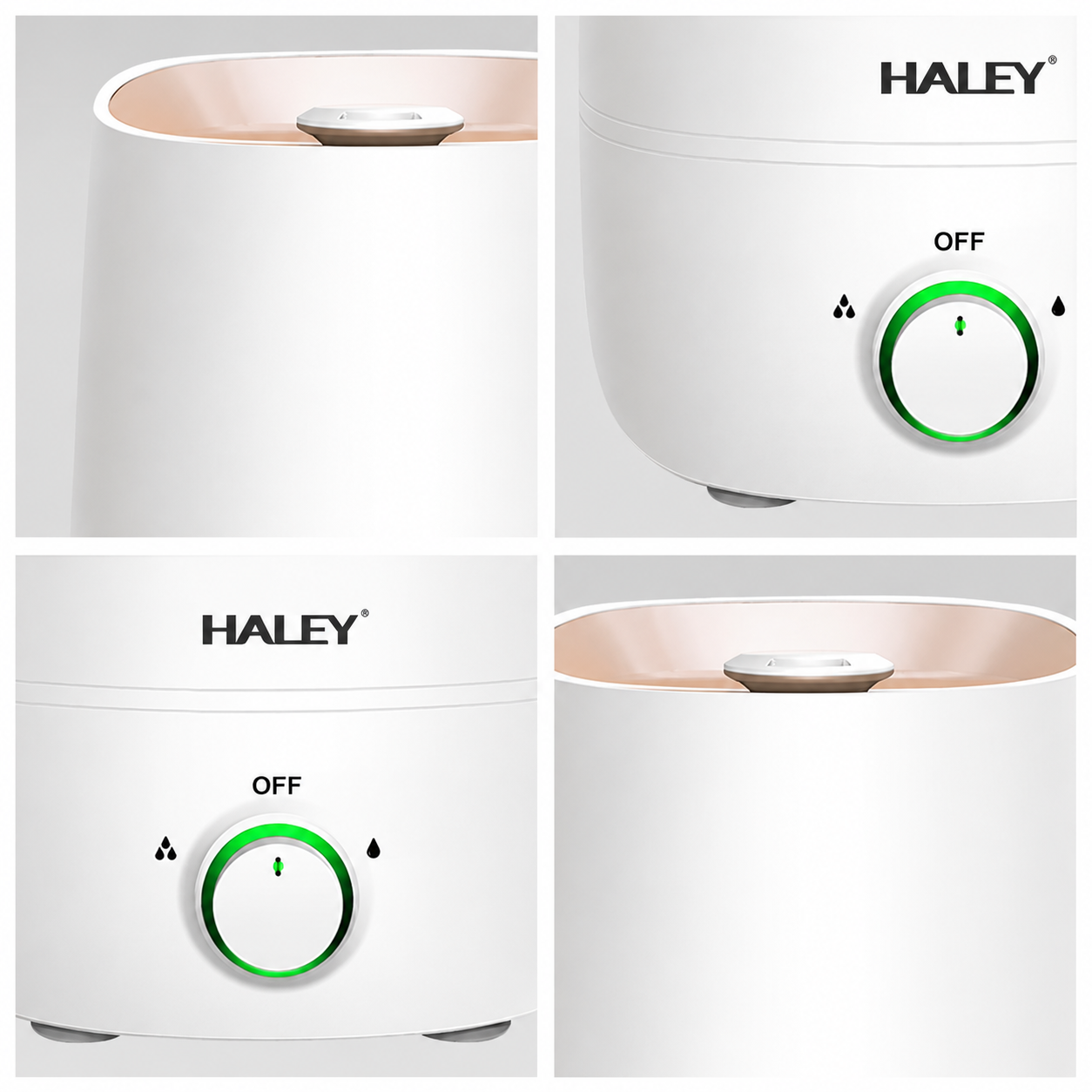 Umidificator De Aer Haley HY-3100, 5L, 1000W, Umidificare 360°, Reglare Continuă a Ceții, Rezervor Mare