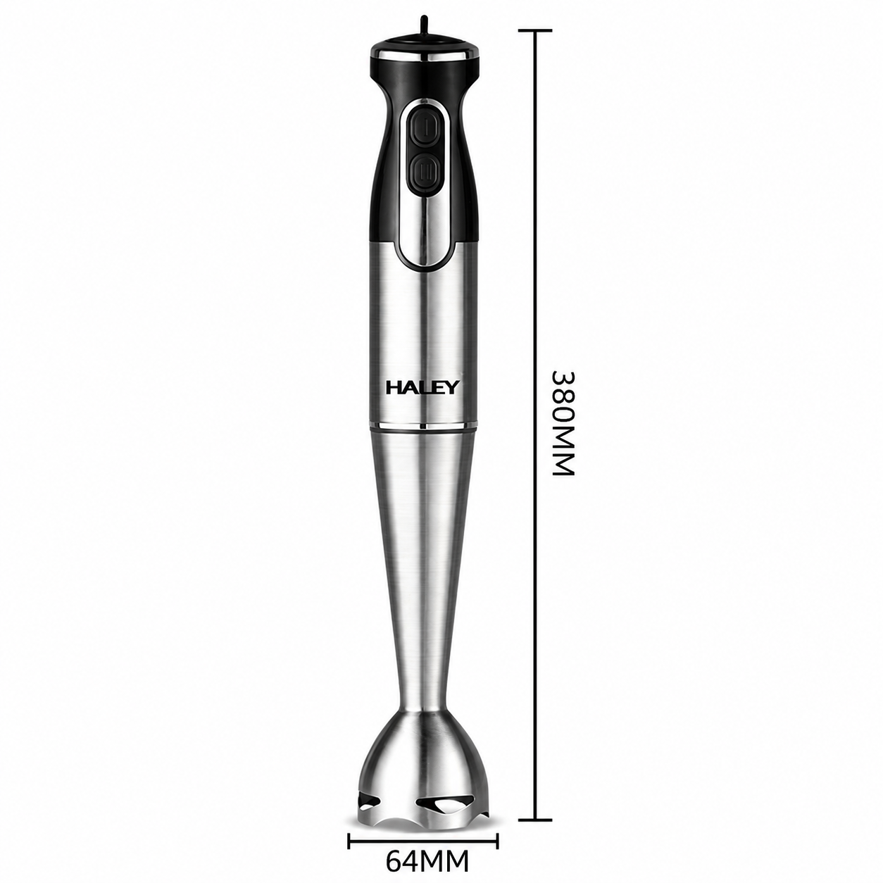 Blender Vertical HALEY HY-1110, 1600W, 2 Viteze, Motor DC, Lame din Oțel Inoxidabil, Protecție Anti-Stropire, Picior Detașabil