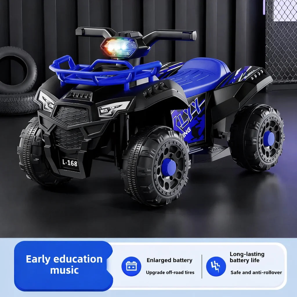 ATV Electric Copii KIDOO® L-168, 6V, 3–5 km/h, 3–8 ani – Distracție Off-Road, Sigur și Ușor de Utilizat