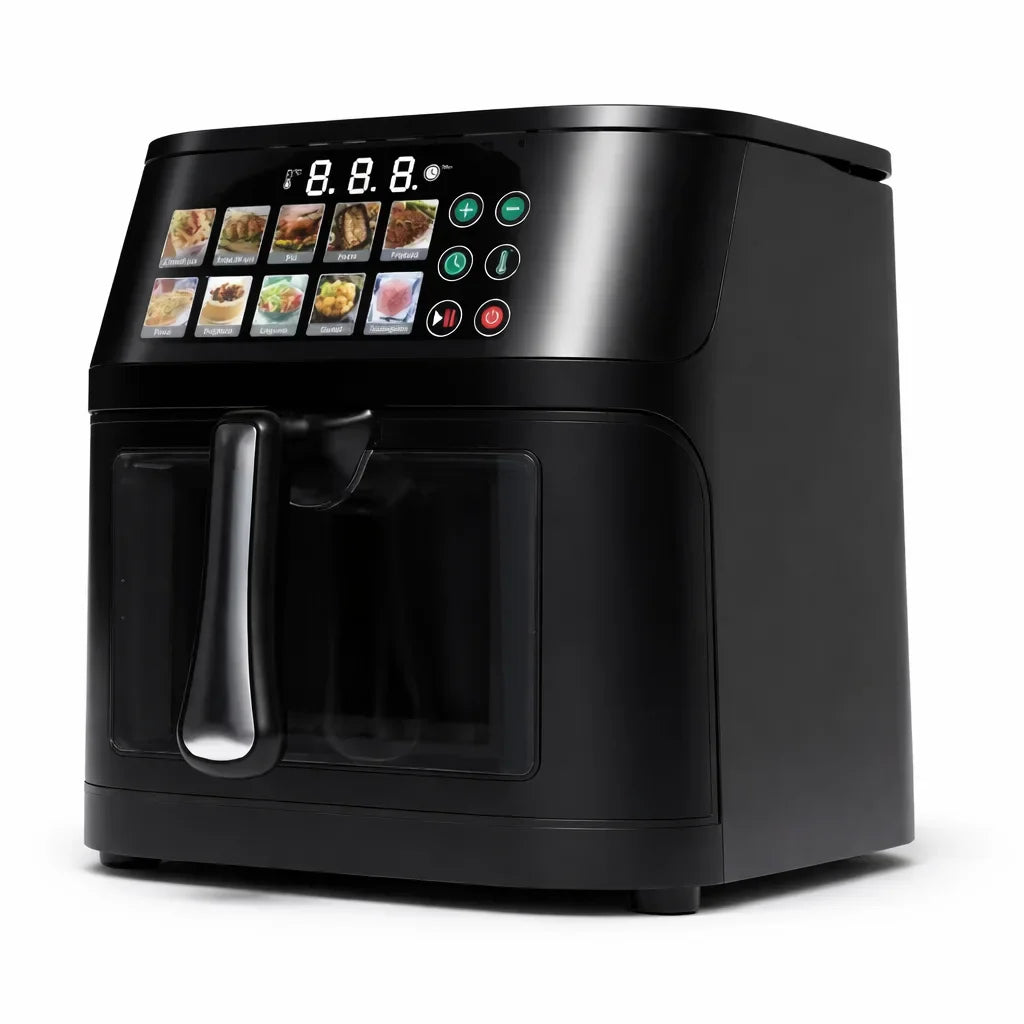 Friteuză cu aer cald AT Performance AT-2030, 10L, 2800W, Panou digital, Negru