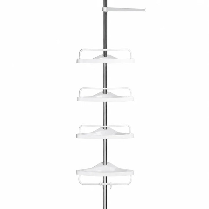 Etajeră Colț Baie AT Performance®, Telescopică 185-310 cm, 4 Rafturi, Organizator Duș, Montaj Fără Găurire