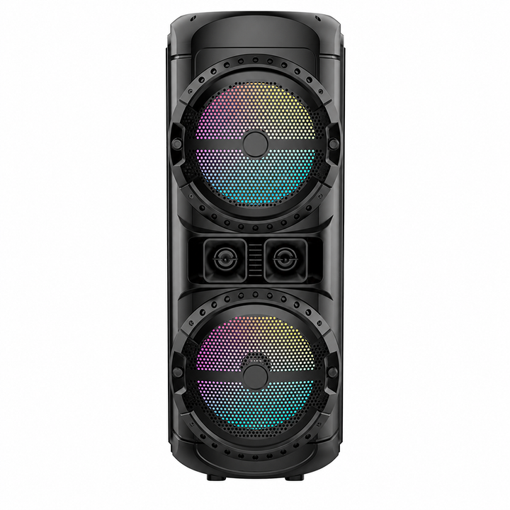 Boxă Portabilă Karaoke Sing-e ZQS12201, 400W, Bluetooth, Dual 12", Microfon Wireless Inclus, LED RGB, USB/TF/AUX, Radio FM, Acumulator Reîncărcabil