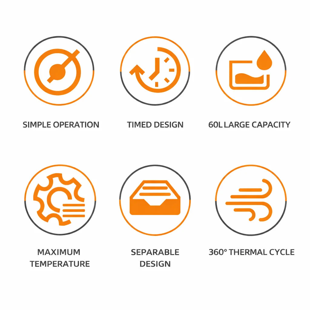 Cuptor Electric HALEY HY-5130, 60L, 2200W, Termostat 80–250°C, Timer 60 min