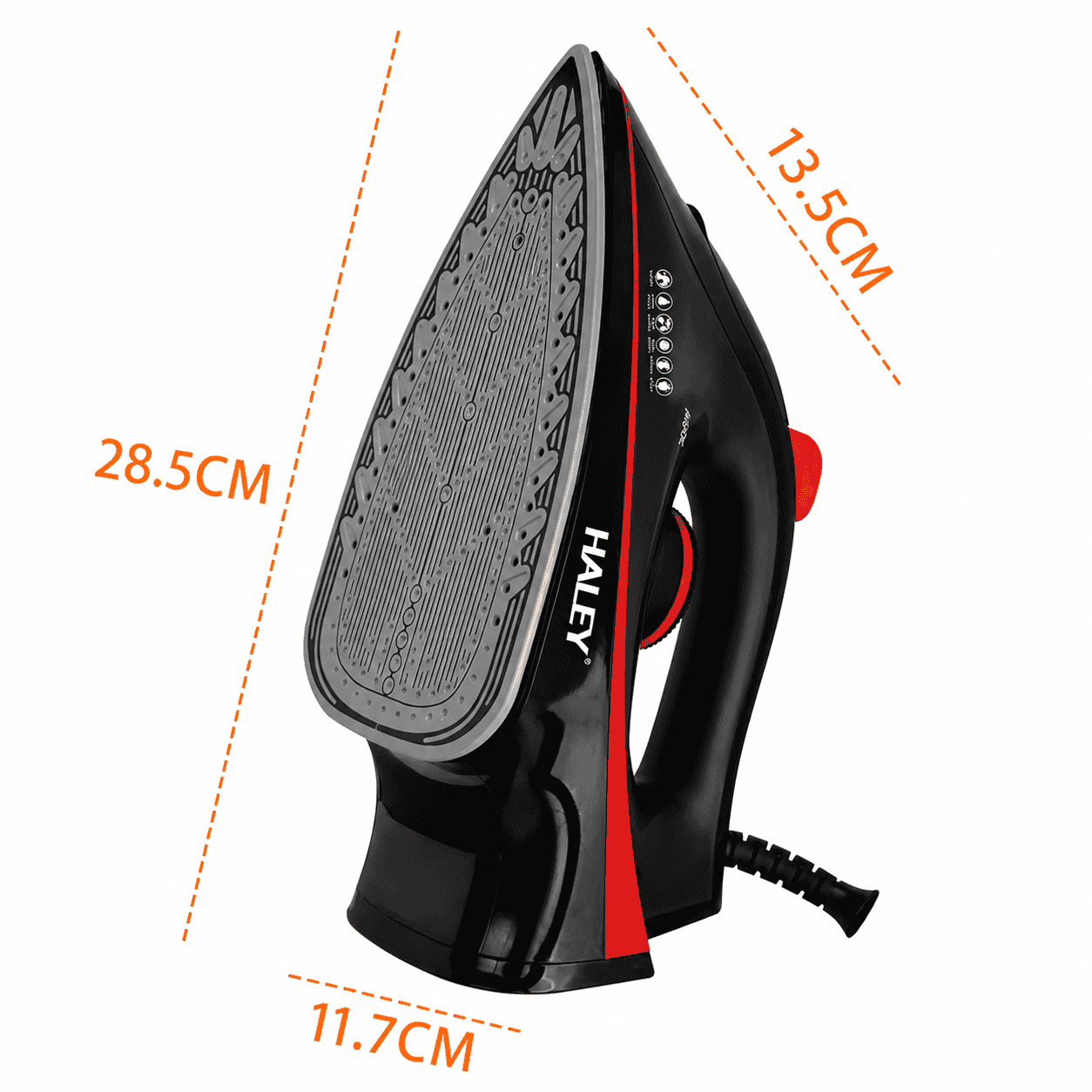 Fier De Călcat Cu Abur HALEY HY-2046, 2400W, Rezervor 350 ml, Talpă Ceramică
