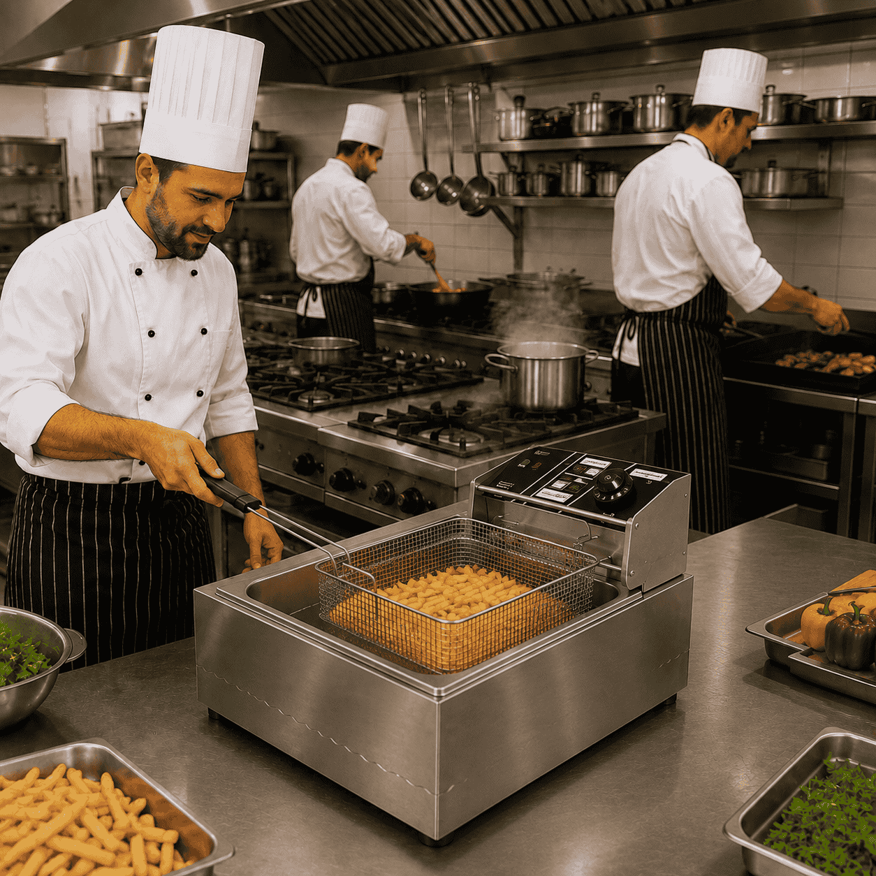 Friteuza Electrică Profesională din Inox AT-Performance – Putere 2500W, 6L