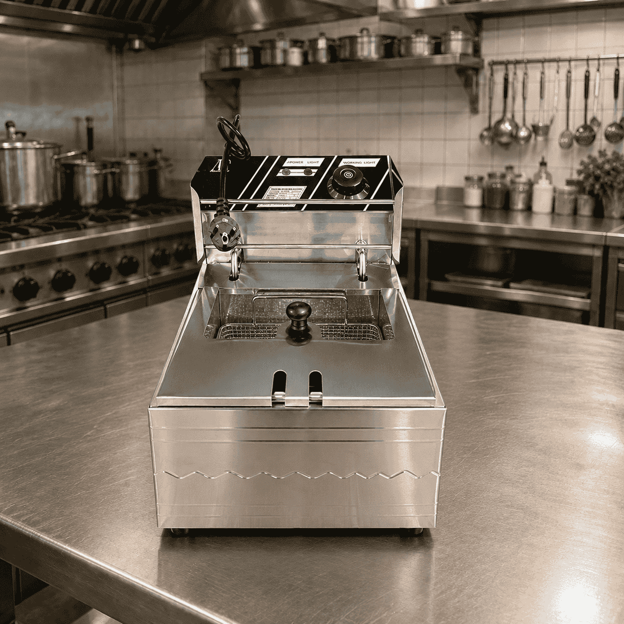 Friteuza Electrică Profesională din Inox AT-Performance – Putere 2500W, 6L