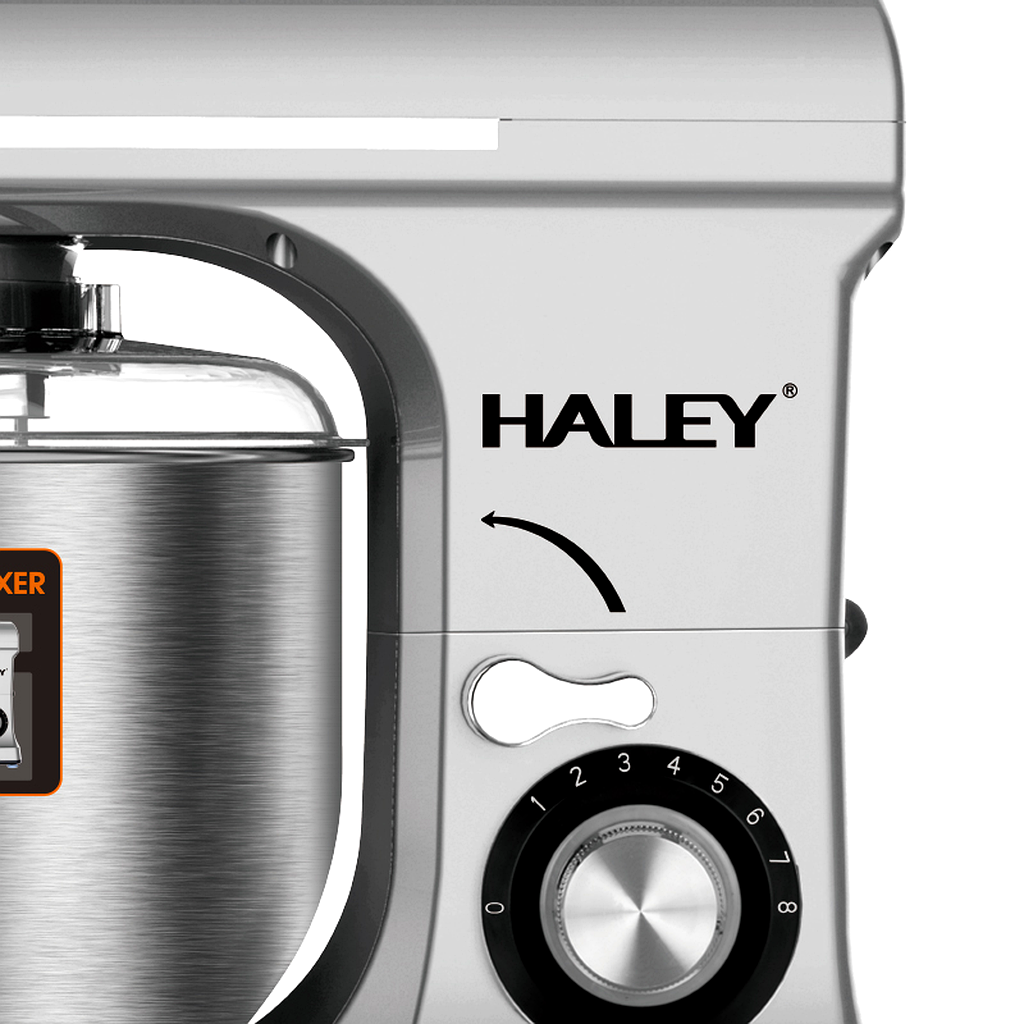 Mixer Planetar Profesional HALEY HY-2414, 2200W, Bol Inox 9L, 8 Viteze