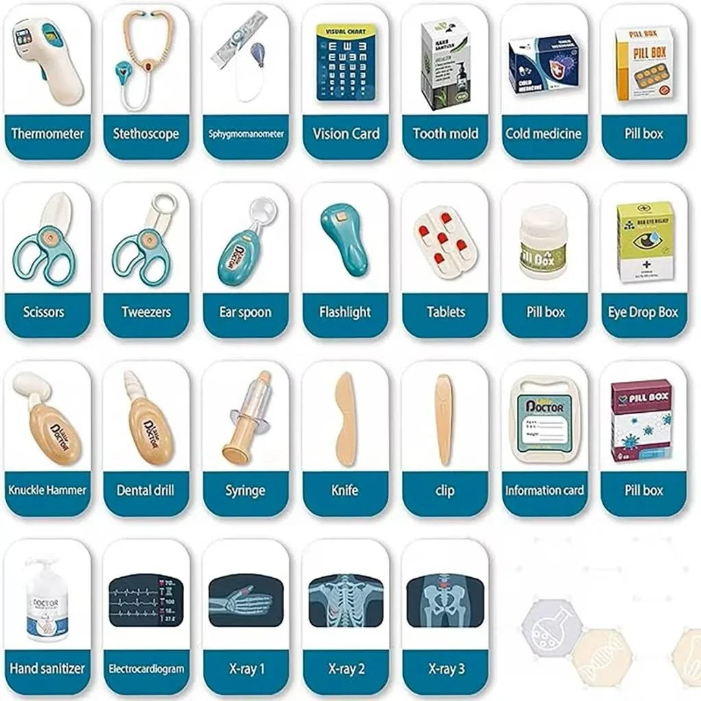 Set Doctor cu Troler – Jucărie Educativă 26 Piese, Cadoul Perfect pentru Copii