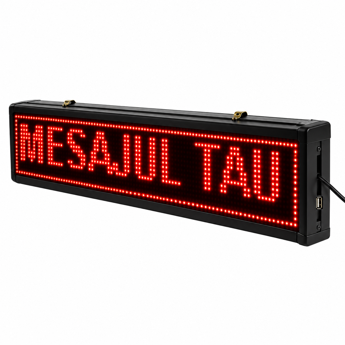 Panou reclamă luminoasă LED roșu 70 x 20 cm pe fundal alb