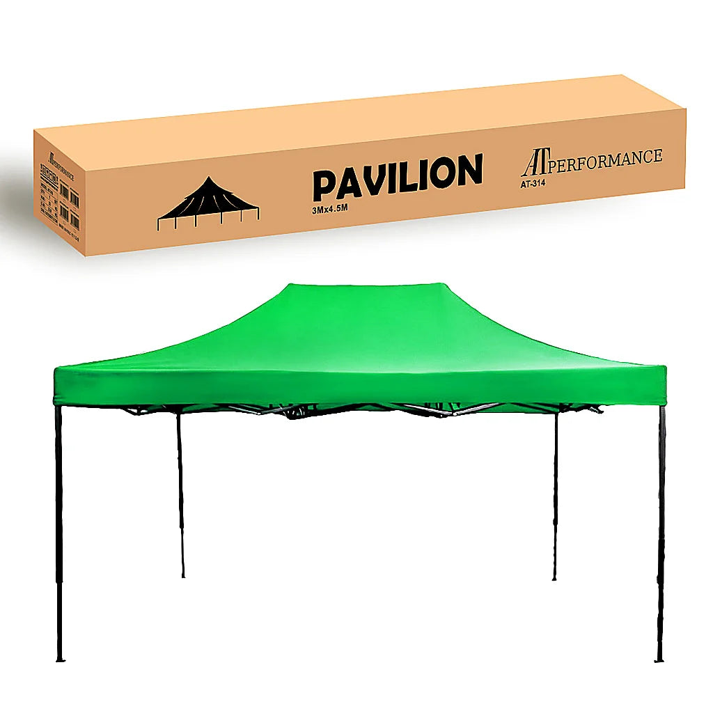 Cort Pavilion Pliabil 3x4.5m AT PERFORMANCE® – Prelată Impermeabilă, Structură Metalică Solidă, Rezistent la UV, Ideal pentru Evenimente în Aer Liber