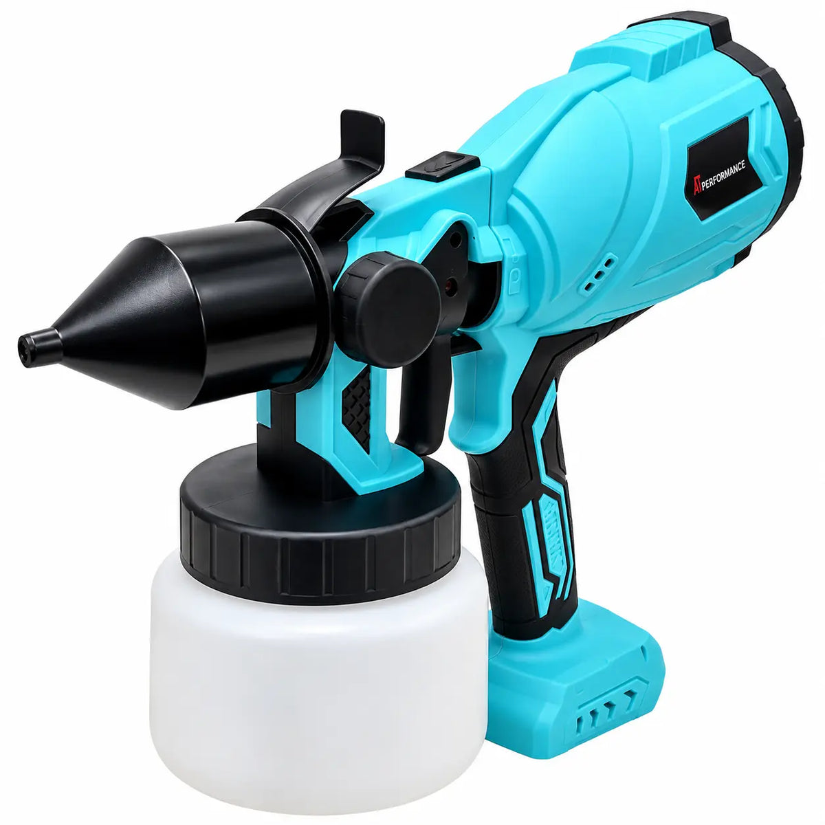 Pistol de vopsit electric cu acumulator AT PERFORMANCE® AT-401, 48V, rezervor 1000 ml, 1200 ml/min, 3 moduri pulverizare
