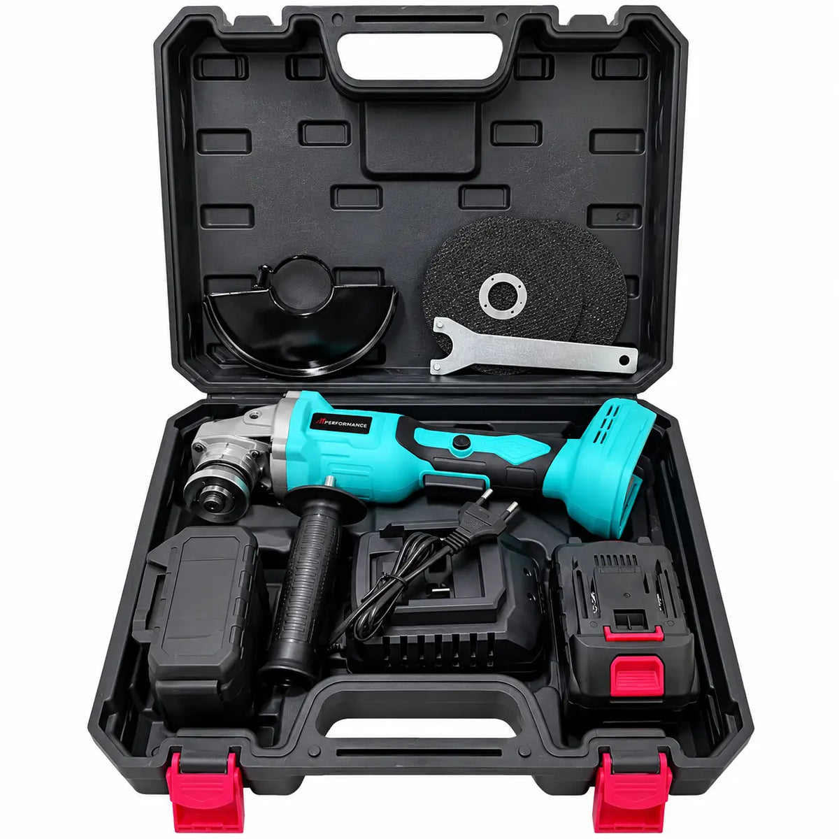 Polizor Unghiular cu Acumulator AT PERFORMANCE® AT-2098, 48V, Disc 125 mm, 10.000 RPM, 2 Acumulatori Li-Ion 5.0Ah, Încărcător și 2 Discuri