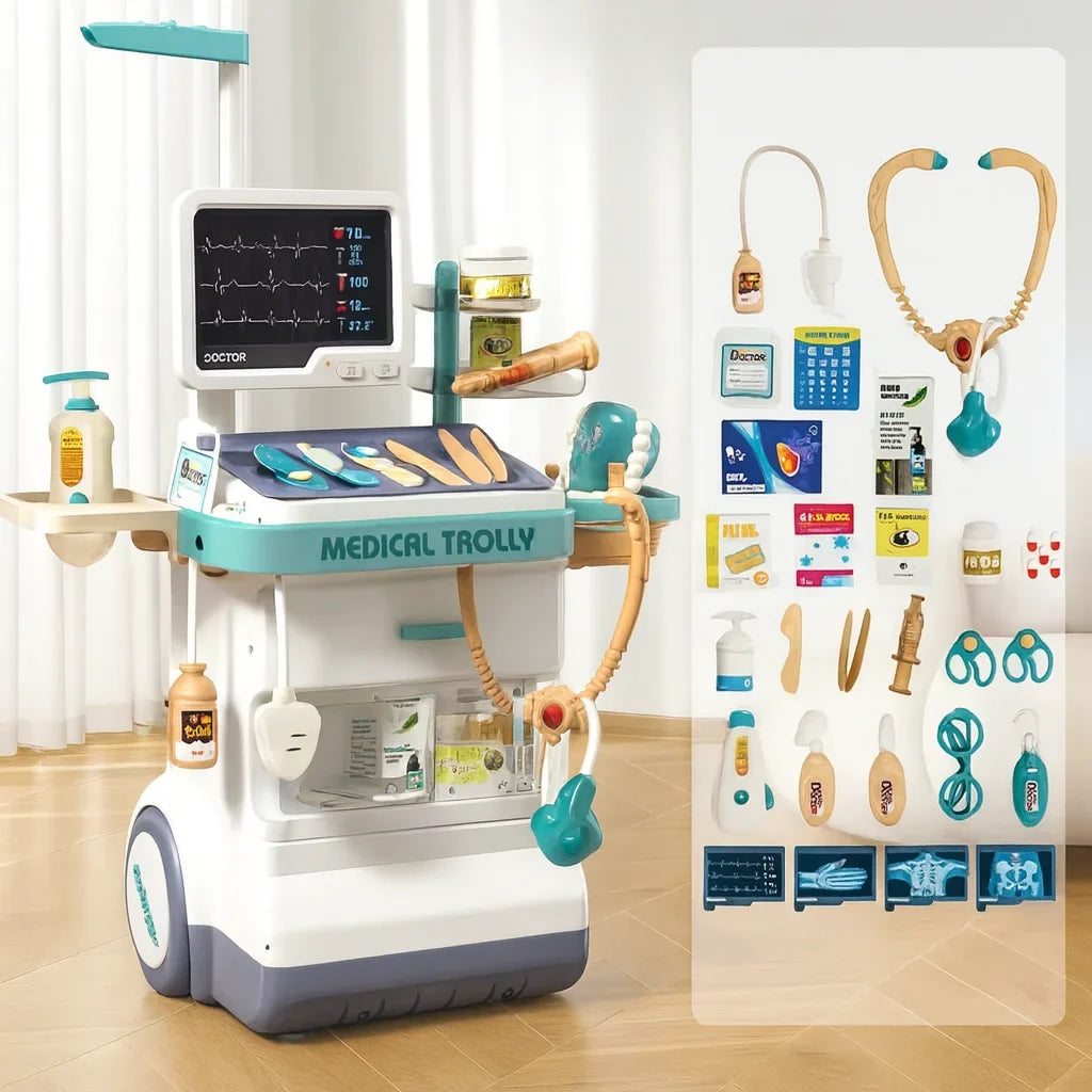 Set Doctor cu Troler – Jucărie Educativă 26 Piese, Cadoul Perfect pentru Copii
