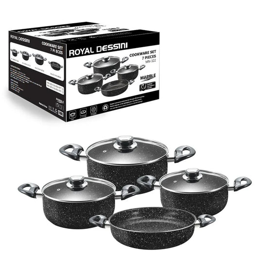 Set Oale AT Performance Royal MN-322, 7 Piese, Marble Non-Stick
