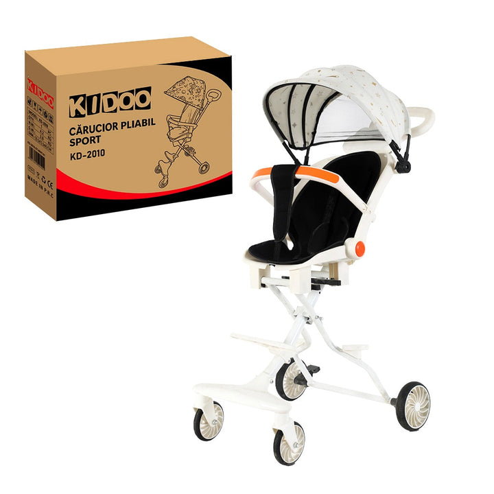 Cărucior Pliabil KIDOO KD-2010 – Compact, Ușor și Ideal pentru Călătorii, Copii 6–36 luni